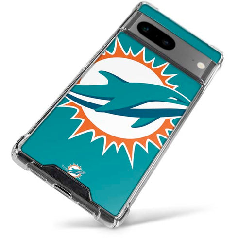 NFL Miami Dolphins Large Logo Google Pixel 7a Clear Case